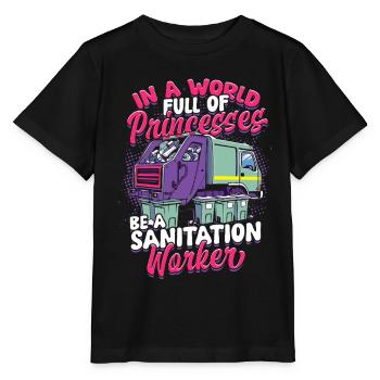 Garbage Woman Garbage Truck - Stanley/Stella MINI CREATOR Kids’ T-Shirt - black - Front - Mikhail (115cm)