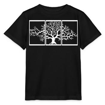 Vue sur la nature (blanc) - T-shirt bio MINI CREATOR Stanley/Stella Enfant - noir - Devant - Mikhail (115cm)