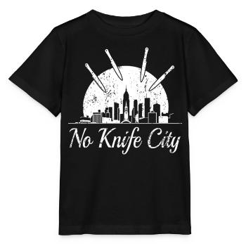 Pas de ville de couteaux, - T-shirt bio MINI CREATOR Stanley/Stella Enfant - noir - Devant - Mikhail (115cm)