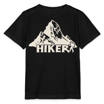 Wanderer - Bergwanderung [Weiß] - Stanley/Stella Kinder T-Shirt MINI CREATOR  - Schwarz - Vorne - Mikhail (115cm)