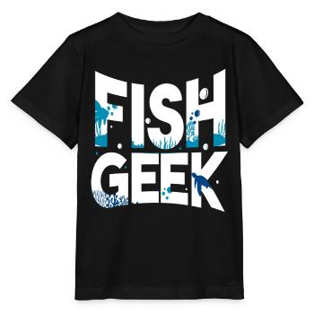 Aquarium aquatique - T-shirt bio MINI CREATOR Stanley/Stella Enfant - noir - Devant - Mikhail (115cm)