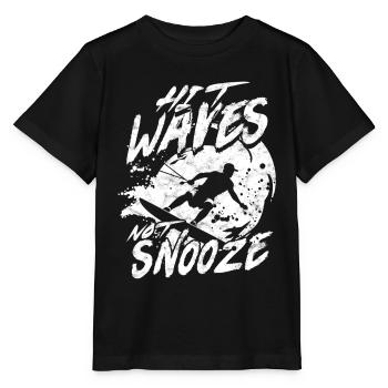 Wakeboarding Wakeboard Hit Waves Not Snooze - Stanley/Stella Kinder T-Shirt MINI CREATOR  - Schwarz - Vorne - Mikhail (115cm)