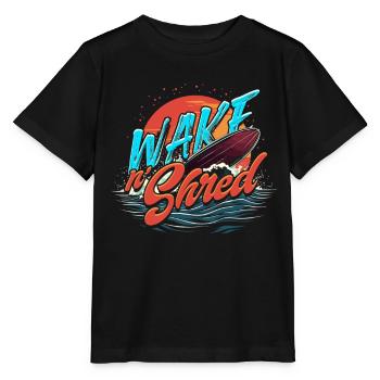 Wakeboarding Wakeboard Wake'n Shred - Stanley/Stella MINI CREATOR Kids’ T-Shirt - black - Front - Mikhail (115cm)