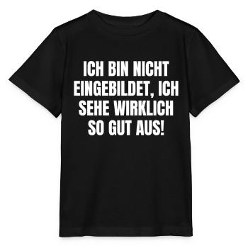 nicht eingebildet sehe wirklich so gut aus Egoist - Stanley/Stella Kinder T-Shirt MINI CREATOR  - Schwarz - Vorne - Mikhail (115cm)