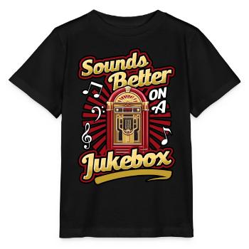 Jukebox Collector sonne mieux sur un juke-box - T-shirt bio MINI CREATOR Stanley/Stella Enfant - noir - Devant - Mikhail (115cm)
