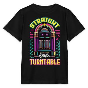 Plateau tournant Jukebox Collectible Straight Outta - T-shirt bio MINI CREATOR Stanley/Stella Enfant - noir - Devant - Mikhail (115cm)