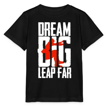 Saut en longueur Saut en longueur Rêve Grand saut loin - T-shirt bio MINI CREATOR Stanley/Stella Enfant - noir - Devant - Mikhail (115cm)