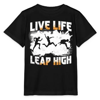 Saut en longueur Saut en longueur Vivre la vie Sauter haut - T-shirt bio MINI CREATOR Stanley/Stella Enfant - noir - Devant - Mikhail (115cm)
