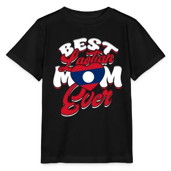 Laos Laotische Wurzel Best Loatioan Mom Ever - Stanley/Stella Kinder T-Shirt MINI CREATOR  - Schwarz - Vorne - Mikhail (115cm)