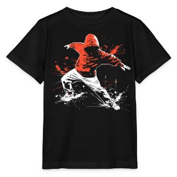 Breakdancer Streetart - Stanley/Stella Kinder T-Shirt MINI CREATOR  - Schwarz - Vorne - Mikhail (115cm)