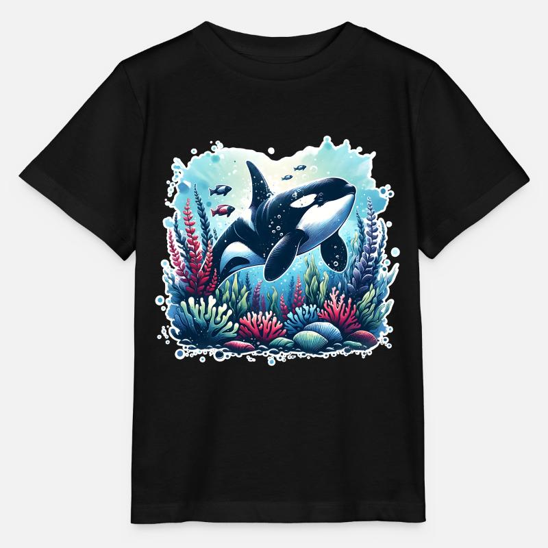 Orca Schwertwal - Stanley/Stella Kinder T-Shirt MINI CREATOR  - Schwarz