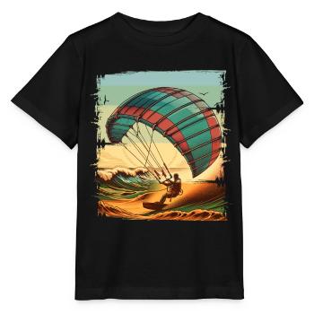 Kitesurfen Kitesurfer Kiteboard - Stanley/Stella Kinder T-Shirt MINI CREATOR  - Schwarz - Vorne - Mikhail (115cm)