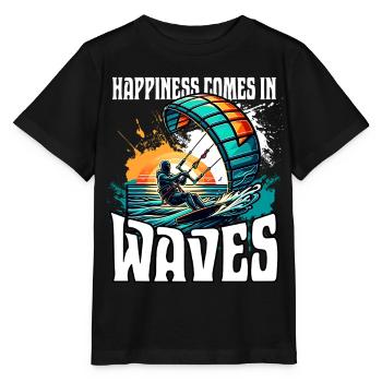 Kitesurfen Kitesurfer Kiteboard - Stanley/Stella Kinder T-Shirt MINI CREATOR  - Schwarz - Vorne - Mikhail (115cm)