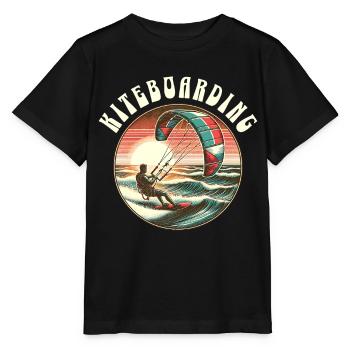 Kitesurfen Kitesurfer Kiteboard - Stanley/Stella Kinder T-Shirt MINI CREATOR  - Schwarz - Vorne - Mikhail (115cm)
