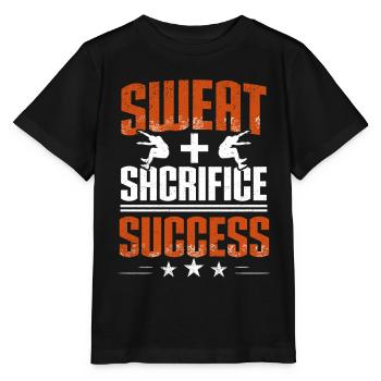 Saut en longueur, Saut en longueur, Sweat, Sacrifice, Succès - T-shirt bio MINI CREATOR Stanley/Stella Enfant - noir - Devant - Mikhail (115cm)
