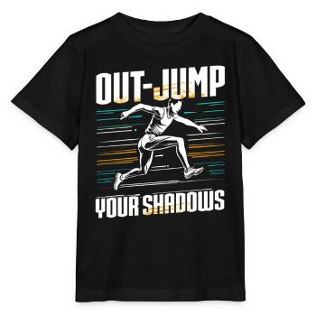Saut en longueur Saut en longueur-Sautez vos ombres - T-shirt bio MINI CREATOR Stanley/Stella Enfant - noir - Devant - Mikhail (115cm)