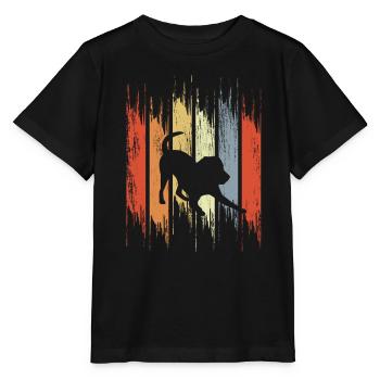 Look vintage chien - T-shirt bio MINI CREATOR Stanley/Stella Enfant - noir - Devant - Mikhail (115cm)