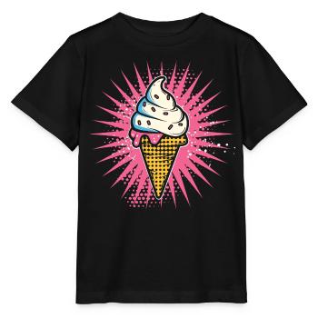 Cream Cartoon Look - Stanley/Stella MINI CREATOR Kids’ T-Shirt - black - Front - Mikhail (115cm)