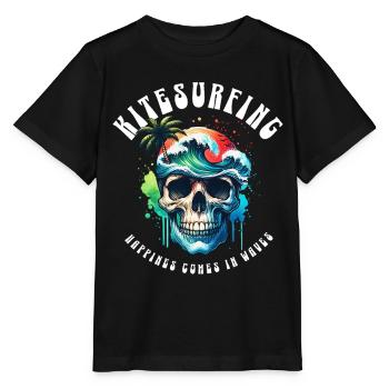 Kitesurfen Kitesurfer Kiteboard - Stanley/Stella Kinder T-Shirt MINI CREATOR  - Schwarz - Vorne - Mikhail (115cm)