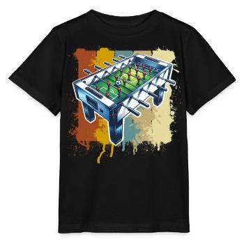Tischkicker Tischfußball - Stanley/Stella Kinder T-Shirt MINI CREATOR  - Schwarz - Vorne - Mikhail (115cm)