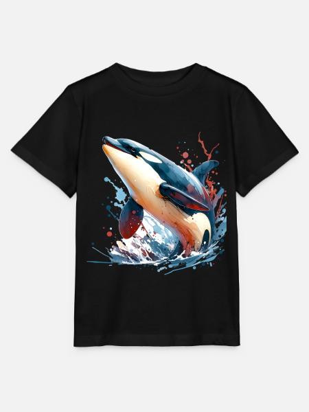 Orca Schwertwal - Stanley/Stella Kinder T-Shirt MINI CREATOR - Schwarz
