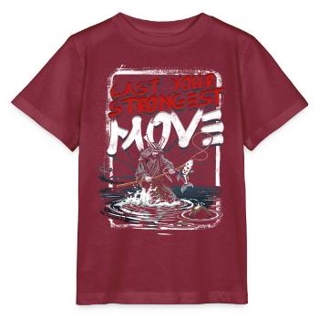 Kendo Cast Your Strongest Move - Stanley/Stella Kinder T-Shirt MINI CREATOR  - Burgunderrot - Vorne - Kain (125cm)