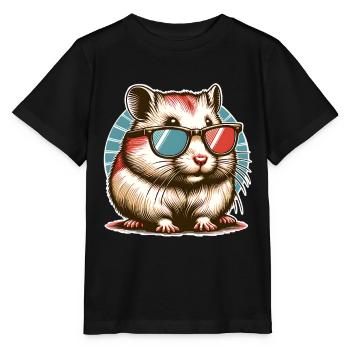 Hamster - Stanley/Stella Kinder T-Shirt MINI CREATOR  - Schwarz - Vorne - Mikhail (115cm)