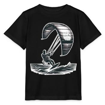 Kitesurfen Kitesurfer Kiteboard - Stanley/Stella Kinder T-Shirt MINI CREATOR  - Schwarz - Vorne - Mikhail (115cm)