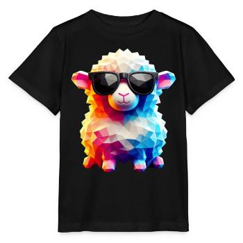 Coole Lammfell-Sonnenbrille - Stanley/Stella Kinder T-Shirt MINI CREATOR  - Schwarz - Vorne - Mikhail (115cm)