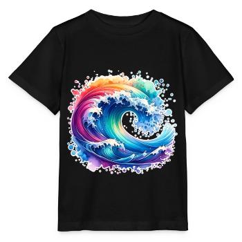 Wave - Stanley/Stella MINI CREATOR Kids’ T-Shirt - black - Front - Mikhail (115cm)