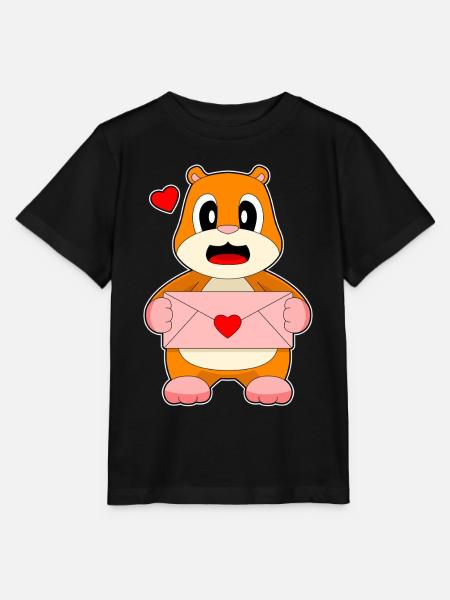 Hamster Liebesbrief - Stanley/Stella Kinder T-Shirt MINI CREATOR - Schwarz