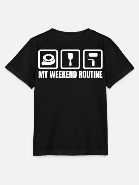 Meine Wochenendroutine - Stanley/Stella Kinder T-Shirt MINI CREATOR  - Schwarz
