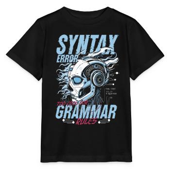 Erreur de syntaxe du linguiste computationnel - T-shirt bio MINI CREATOR Stanley/Stella Enfant - noir - Devant - Mikhail (115cm)