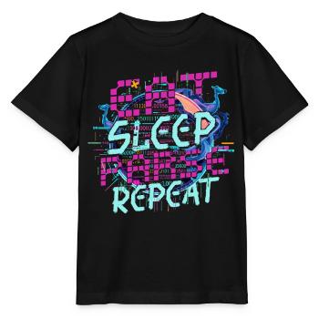 Computational Linguist Eat Sleep Parse Repeat - Stanley/Stella MINI CREATOR Kids’ T-Shirt - black - Front - Mikhail (115cm)