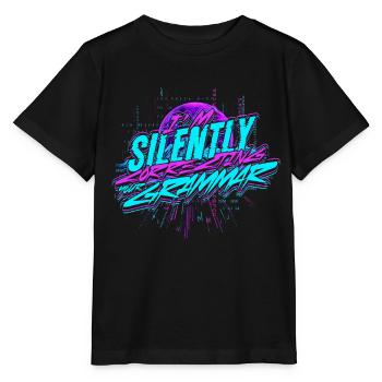 Linguiste informaticien corrigeant silencieusement votre grammaire - T-shirt bio MINI CREATOR Stanley/Stella Enfant - noir - Devant - Mikhail (115cm)