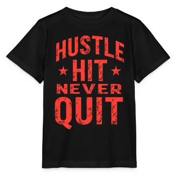 Hustle Hit Never Quit Athlete Fitness - T-shirt bio MINI CREATOR Stanley/Stella Enfant - noir - Devant - Mikhail (115cm)