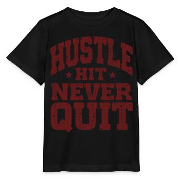 Hustle Hit Never Quit Athlete Fitness - T-shirt bio MINI CREATOR Stanley/Stella Enfant - noir - Devant - Mikhail (115cm)