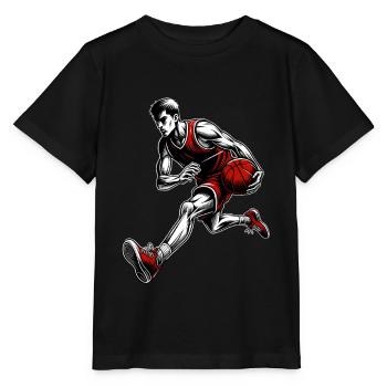 Basket-ball Joueurs de basket-ball - T-shirt bio MINI CREATOR Stanley/Stella Enfant - noir - Devant - Mikhail (115cm)