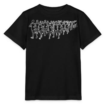Läufer Strichzeichnung - Stanley/Stella Kinder T-Shirt MINI CREATOR  - Schwarz - Vorne - Mikhail (115cm)