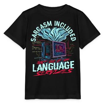 Linguiste informaticien - T-shirt bio MINI CREATOR Stanley/Stella Enfant - noir - Devant - Mikhail (115cm)