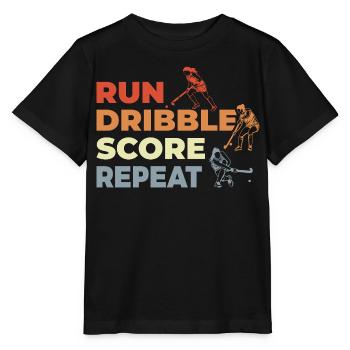 Courir, dribbler, marquer, répéter - T-shirt bio MINI CREATOR Stanley/Stella Enfant - noir - Devant - Mikhail (115cm)