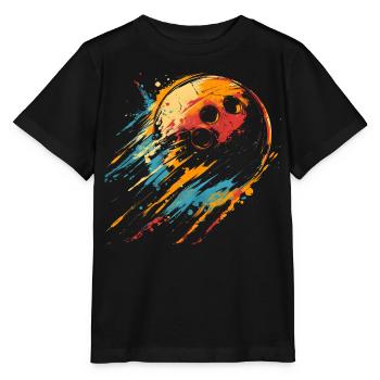 90er Bowlingkugel - Stanley/Stella Kinder T-Shirt MINI CREATOR  - Schwarz - Vorne - Mikhail (115cm)