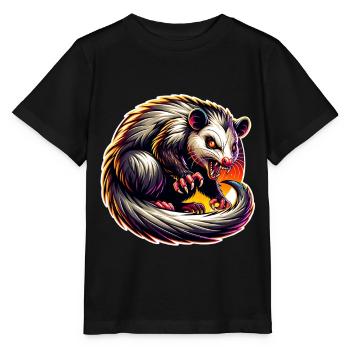 Opossum - Stanley/Stella Kinder T-Shirt MINI CREATOR  - Schwarz - Vorne - Mikhail (115cm)