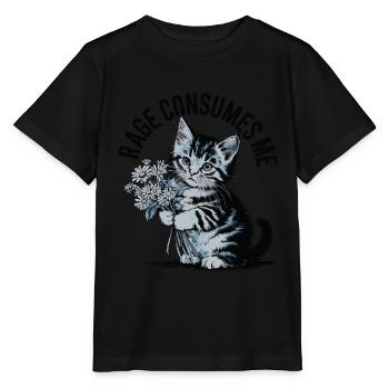 Rage Consumes Me Cat - Stanley/Stella MINI CREATOR Kids’ T-Shirt - black - Front - Mikhail (115cm)