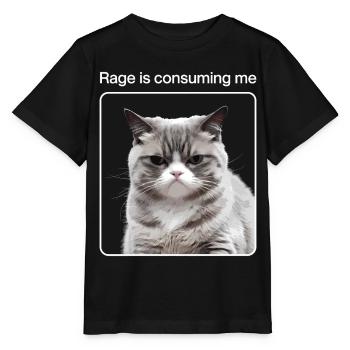 Rage Consumes Me Cat - Stanley/Stella MINI CREATOR Kids’ T-Shirt - black - Front - Mikhail (115cm)