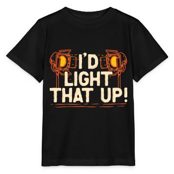 Technicien d’éclairage, j’allumerais ça - T-shirt bio MINI CREATOR Stanley/Stella Enfant - noir - Devant - Mikhail (115cm)