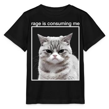 Rage Consumes Me Cat - Stanley/Stella MINI CREATOR Kids’ T-Shirt - black - Front - Mikhail (115cm)