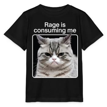 Rage Consumes Me Cat - Stanley/Stella MINI CREATOR Kids’ T-Shirt - black - Front - Mikhail (115cm)