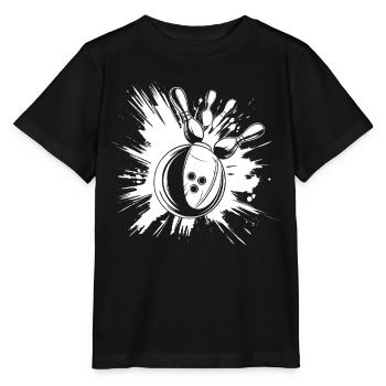 Bowling Strike - Stanley/Stella Kinder T-Shirt MINI CREATOR  - Schwarz - Vorne - Mikhail (115cm)