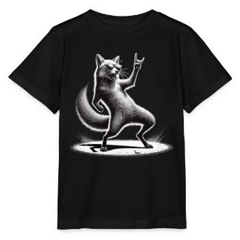 Renard à bascule – Wild & Cool - T-shirt bio MINI CREATOR Stanley/Stella Enfant - noir - Devant - Mikhail (115cm)